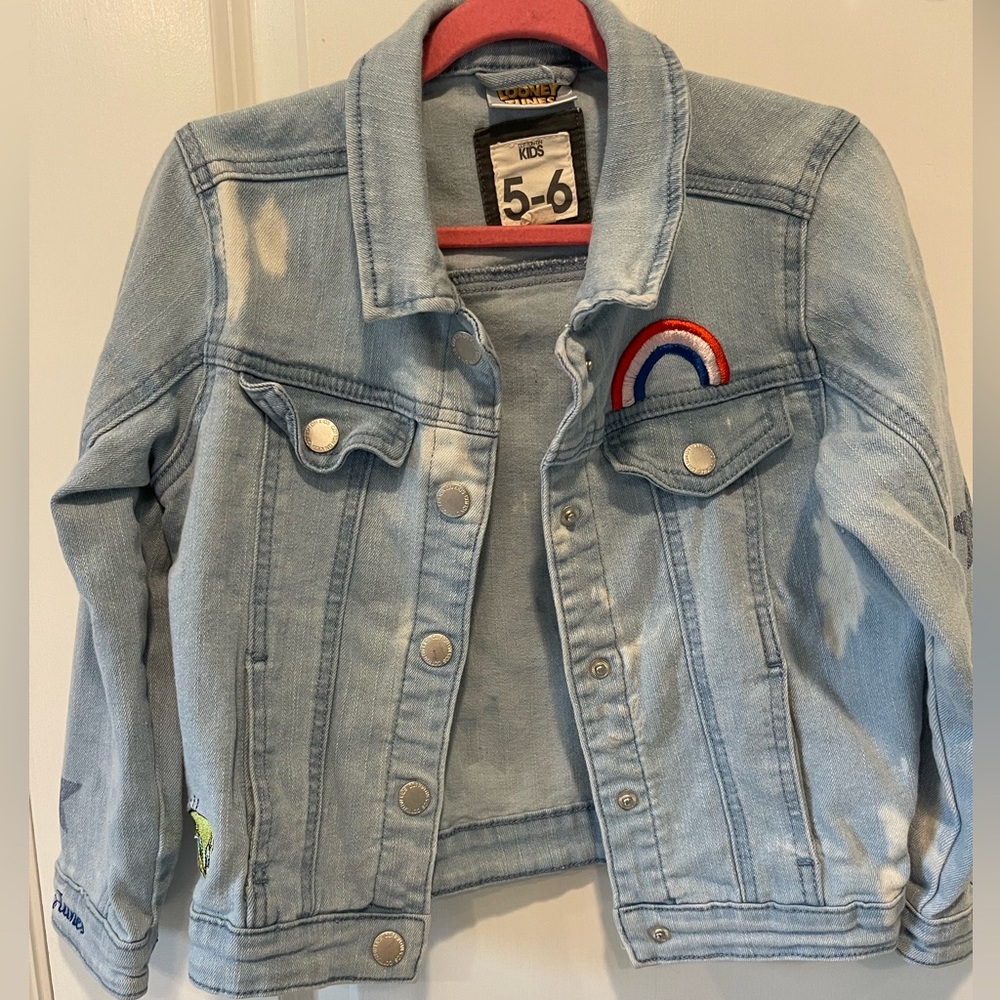 Spring Denim Jacket with Patches Size 5-6